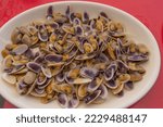 Close Up Of Steamed Clams With...