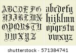 gothic font   hand drawn vector | Shutterstock .eps vector #571384741