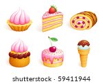 set of sweets. vector eps10 | Shutterstock .eps vector #59411944