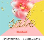 coral color background ... | Shutterstock .eps vector #1328623241