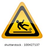 wet floor warning sign  eps10...