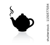 teapot vector silhouette icon...