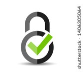 abstract security vector logo... | Shutterstock .eps vector #1406305064