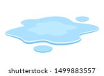 Water spill vector illustration isolated on white background