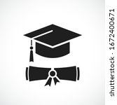 graduation cap and education... | Shutterstock .eps vector #1672400671
