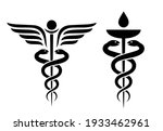 caduceus vector icon  medical... | Shutterstock .eps vector #1933462961