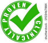 clinically proven green tick... | Shutterstock .eps vector #1933467884
