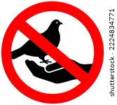 No Birds Feeding Vector Sign On ...