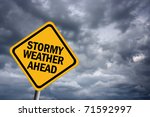Stormy Weather Warning Sign