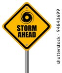Storm Warning Sign  Vector...