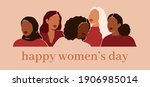 happy women's day card with... | Shutterstock .eps vector #1906985014