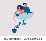 happy couple hugging in the... | Shutterstock .eps vector #2063259281