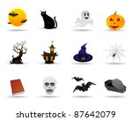 halloween friendly vector icon | Shutterstock .eps vector #87642079