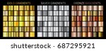 gold  silver  bronze gradients. ... | Shutterstock .eps vector #687295921