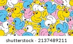 duck seamless pattern rubber... | Shutterstock .eps vector #2137489211