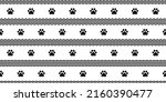 dog paw seamless pattern cat... | Shutterstock .eps vector #2160390477