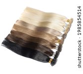 Small photo of A Collection of Different Colors of Pre Bonded Straight Stick Nail Tip (U tip fusion) Human Hair Extensions