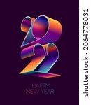 new year 2022.  bright colorful ... | Shutterstock .eps vector #2064778031