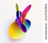 3d colorful geometric shape.... | Shutterstock .eps vector #2123762831