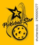 pickleball vector illustration... | Shutterstock .eps vector #1900005277