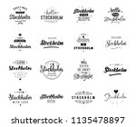 stockholm. greeting cards ... | Shutterstock .eps vector #1135478897