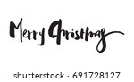 merry christmas text. greeting... | Shutterstock .eps vector #691728127