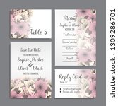 wedding invitation set.... | Shutterstock .eps vector #1309286701