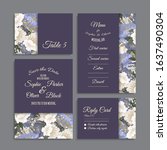 wedding invitation  thank you... | Shutterstock .eps vector #1637490304