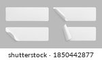 white glued rectangle stickers... | Shutterstock .eps vector #1850442877
