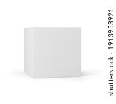 white 3d cube with perspective... | Shutterstock .eps vector #1913953921