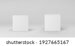 white 3d cubes set with... | Shutterstock .eps vector #1927665167