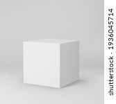white 3d cube with perspective... | Shutterstock .eps vector #1936045714