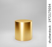 gold 3d cylinder front view... | Shutterstock .eps vector #1972175054