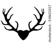 Deer Antlers  Silhouette...