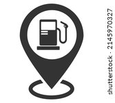 map pointer with gas station... | Shutterstock .eps vector #2145970327