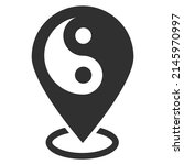 isolated map marker with a ying ... | Shutterstock . vector #2145970997