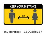 social distancing. keep the 1 2 ... | Shutterstock .eps vector #1800855187