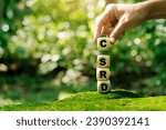 Small photo of Corporate Sustainability Reporting Directive (CSRD) Concept. The European Union and financial reporting standards regarding sustainability disclosures.
