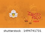 creative durga puja festival... | Shutterstock .eps vector #1494741731