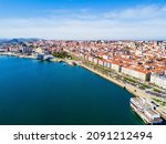 Santander city aerial panoramic view. Santander is the capital of the Cantabria region in Spain