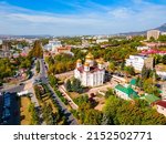 Small photo of Christ the Saviour or Spassky Cathedral aerial view in Pyatigorsk, a spa city in Caucasian Mineral Waters region, Stavropol Krai in Russia