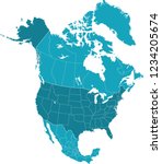 map of north america | Shutterstock .eps vector #1234205674