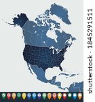 set maps of north america | Shutterstock .eps vector #1845291511