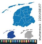 Set maps of Friesland province