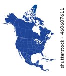 map of north america | Shutterstock .eps vector #460607611