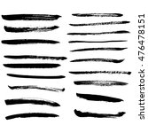 set of black ink vector stains | Shutterstock .eps vector #476478151