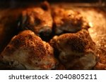 roast chicken legs in the stove.... | Shutterstock . vector #2040805211