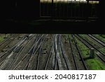 the old freight train and track ... | Shutterstock . vector #2040817187