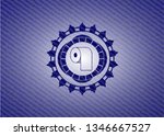 toilet paper icon inside badge... | Shutterstock .eps vector #1346667527