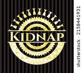 kidnap gold shiny emblem.... | Shutterstock .eps vector #2158441931